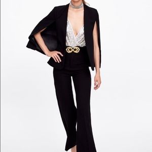 NWT Zara Black Cape Jacket Small